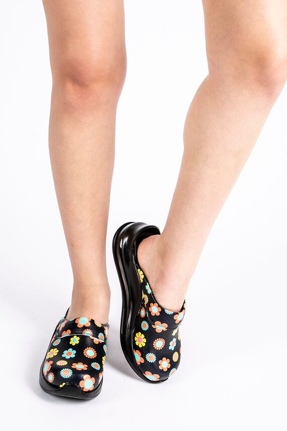 colorful nursing clogs