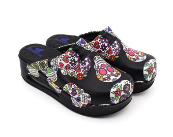 Skull Pattern Women's Air Max Clogs-Slippers-Mules