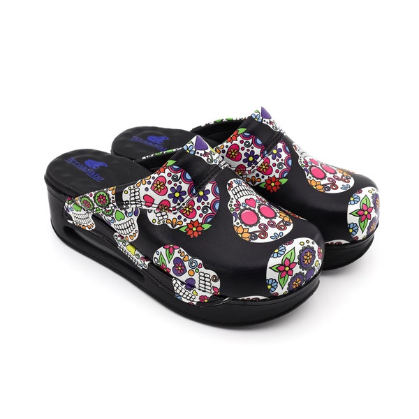 Skull Pattern Women's Air Max Clogs-Slippers-Mules