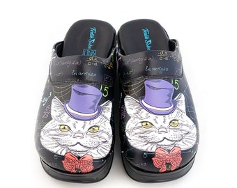 Cat Pattern Women's Comfy Clogs