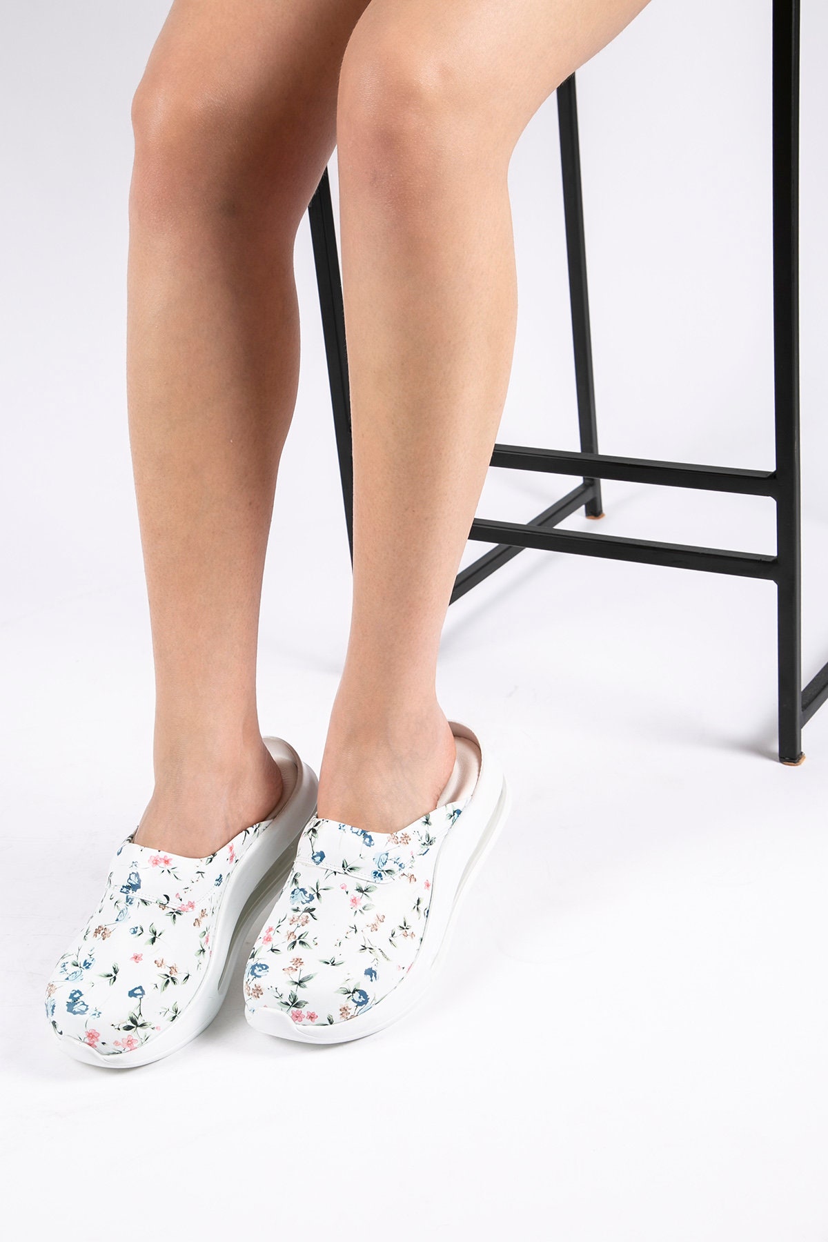 floral nursing clogs