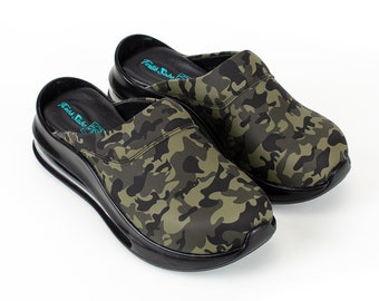 Camouflage Patterned SuperAir Clogs & Nursing Clogs