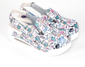 Medical Pattern Adjustable Slingback Women's Air Max Clogs-Slippers-Mules
