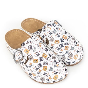 Cute Cats Pattern Unisex Comfy Soft Clogs-Slippers-Mules
