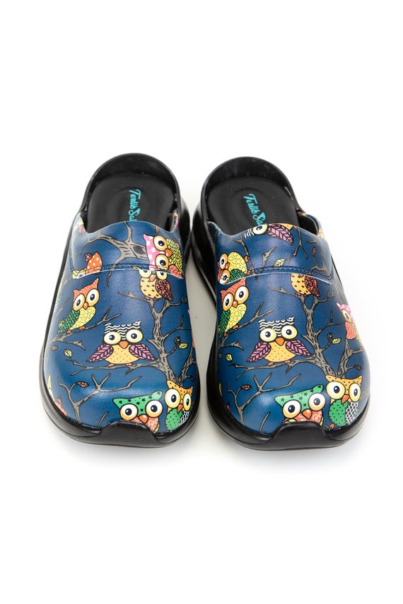 blue nursing clogs