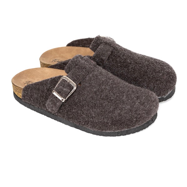 Felt Women's Dark Brown Clogs & Comfy Clogs