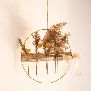 Dried flower wreath boho small