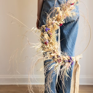 Dried flower wreath big spring boho