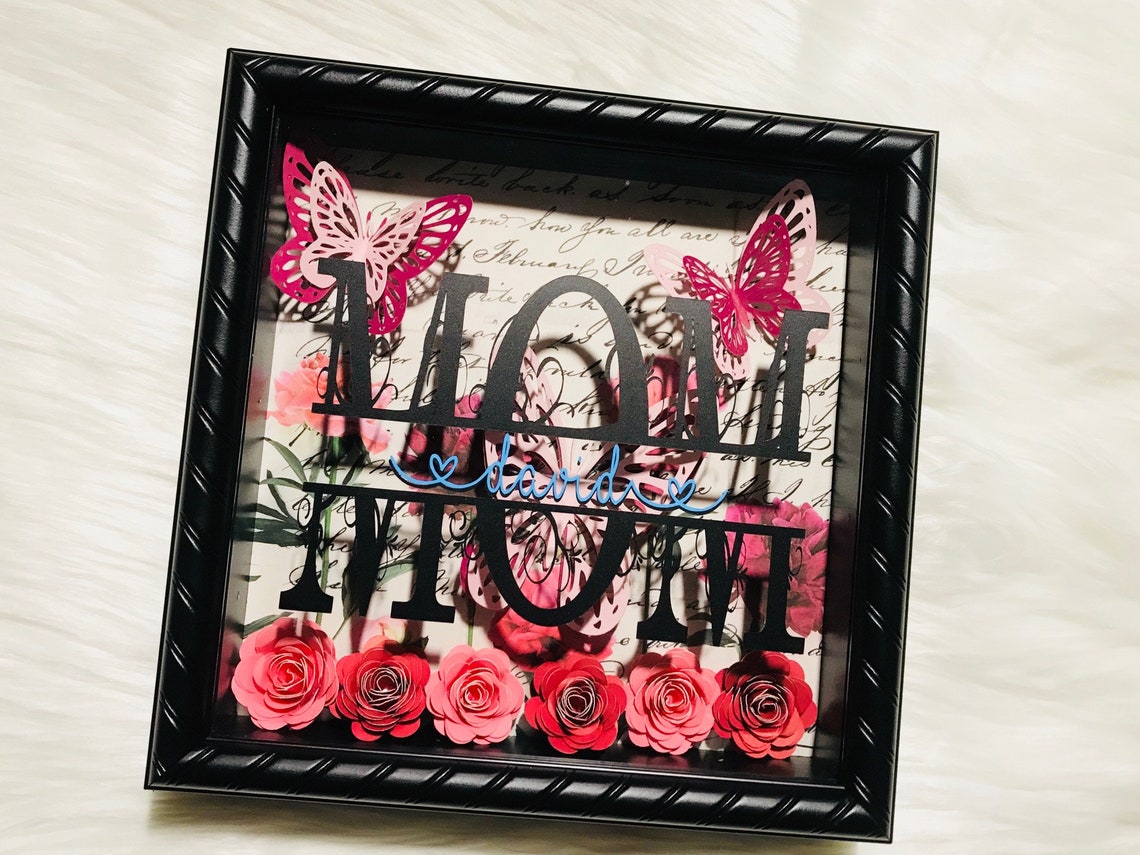 Personalized Shadow Box Frame / Name /monogram Signs / Hand Etsy