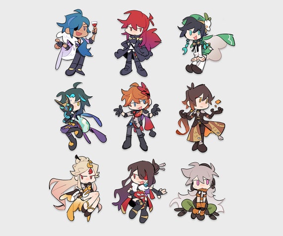 Genshin Impact Charms Keychains Preorder Etsy