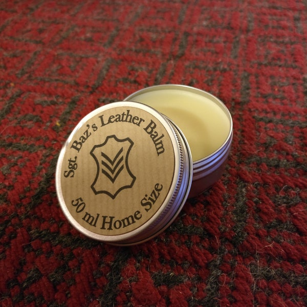 Home Made 100% Natural Leather Balm with Beeswax and Organic Fair trade Cocoa Butter