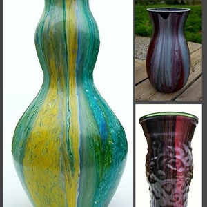 Acrylic Pour Vases & Containers