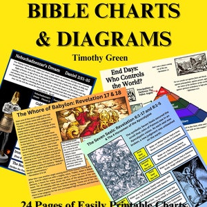 Unique and Thought Provoking Bible Charts and Diagrams - Ebook /  Digital Download / Printable Bible Study Aid / 28 Pages Illustrated PDF