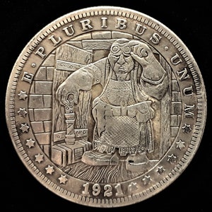 HOBO Coin/Fantasy Art/ Collectable Hobo Dollar/Challenge Coin  * Brute Minder with Hammer
