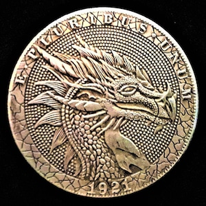 Hobo Coin/Dragon Coin/Fantasy Art/Collectable Hobo Dollar Coin