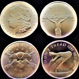 1 oz Copper Rounds (4) * Faith / Liberty Collection by Sculptor Heidi Wastweet/ Collectable Coins/ Challenge Coins