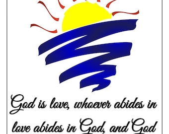 1 John 4:16 Bible Verse Print – Christian Scripture Wall Art (Digital Download)
