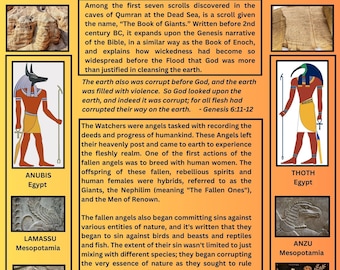 Tabel Oude mythologie en de Bijbel / Afdrukbaar bijbelstudiehulpmiddel met illustraties – digitale download
