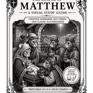 Gospel of Matthew Visual Study Guide | Chapter Summaries, Illustrations (Digital Download)