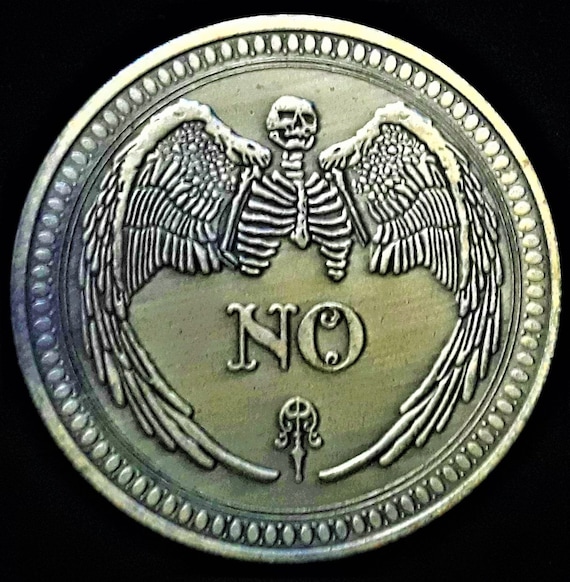 YES NO Letter Challenge Coins Lucky Divination Wish Coin Decision Maker Flipping Coin Commemorative Coin Party Favors Souvenir Gifts