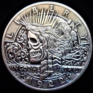 HOBO Peace Dollar/Fantasy Art/ Collectable Hobo Coin/Challenge Coin  * Undead Series