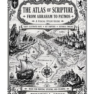 Illustrated Bible Atlas Maps | Visual Study Guide, Coloring (Digital Download)
