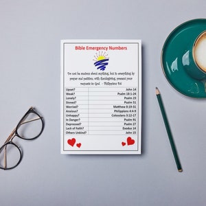 Printable Bible Study Aid -  “Bible Emergency Numbers” / Digital Download