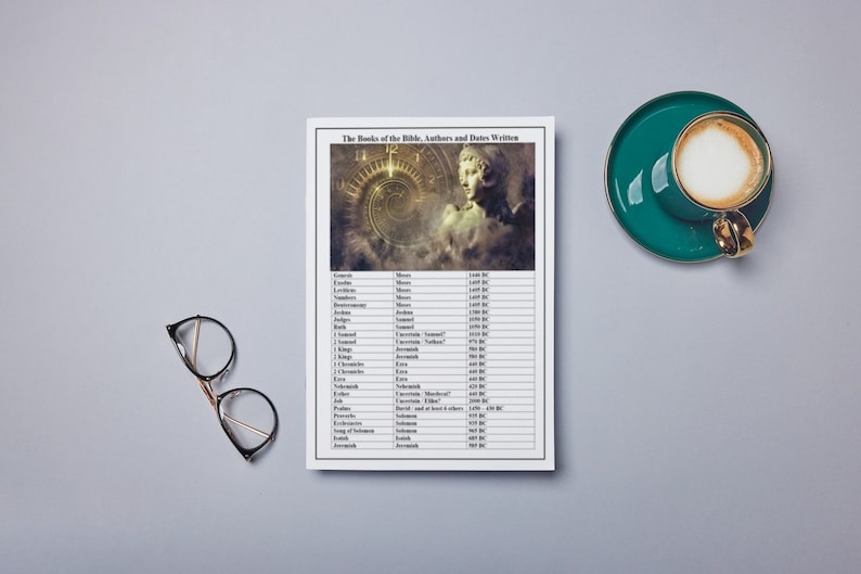 Printable Bible Study Chart- the Books of the Bible, Authors and Dates ...
