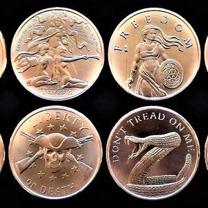 1 oz Copper Rounds (8)  Collectable Coins * Premium Collection by Medallic Sculptor Heidi Wastweet