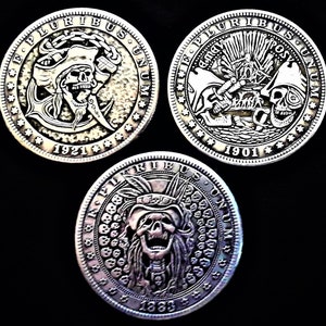 HOBO Dollar (Lot of 3) Hobo Dollars/ Collectable Coins/ Fantasy Art/ Challenge Coins * The Undead Series