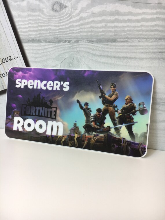 Fortnite Sign Fortnite Door Sign Kids Bedrooms Man Cave Bedroom Door Plaque Fortnite Plaque Free Shipping