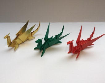 Origami Dragon, Choose Your Dragon,  Room Décor, Paper Gift