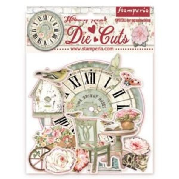 Die cuts assorties-House of roses-Stamperia DFLDC03-embellissements scrapbooking-formes cartonnees-