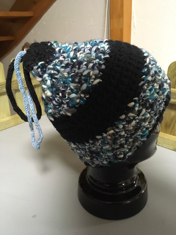 blue wool beanie