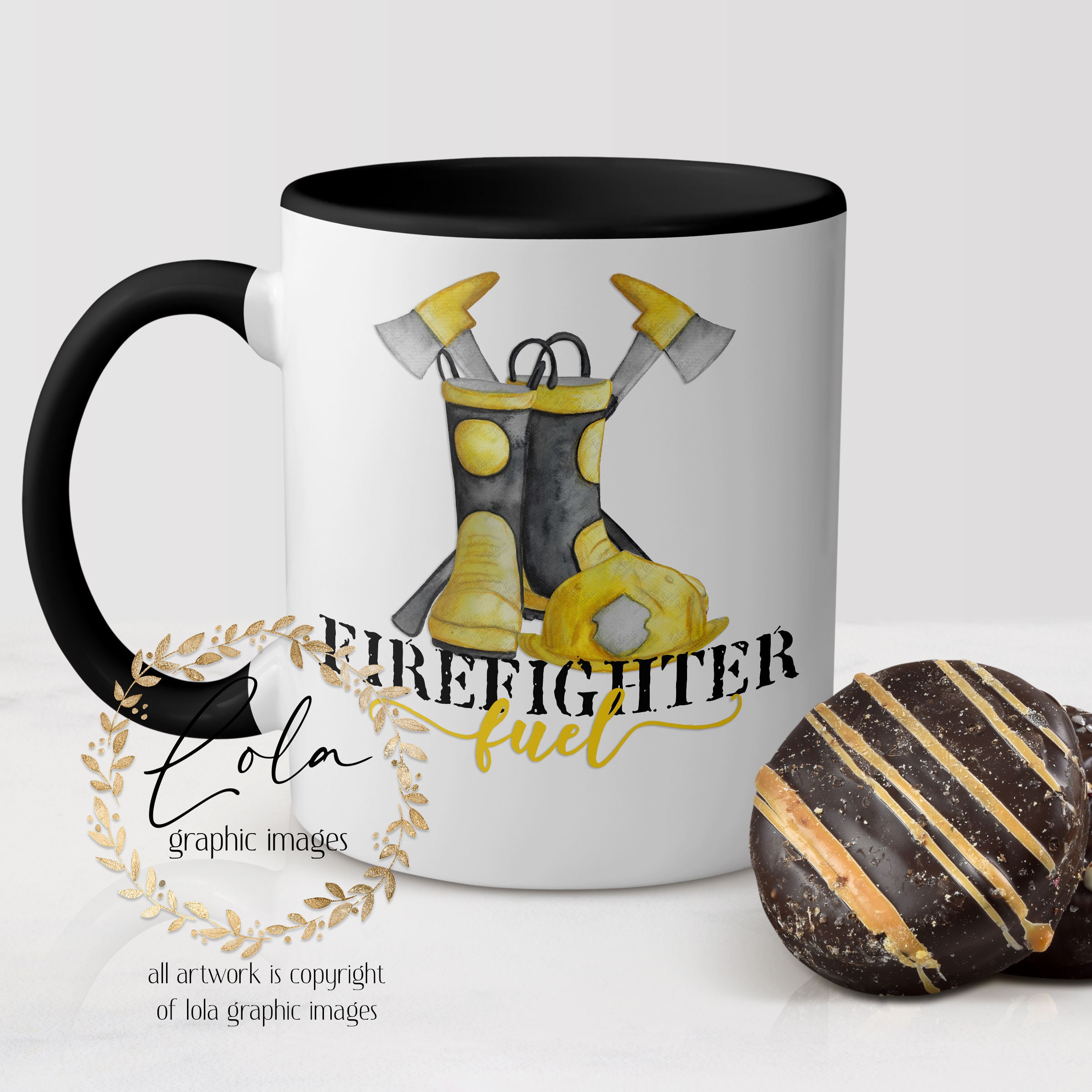 Watercolor Fire Fighter Clipart Cute Hero Printable - Etsy