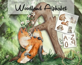 Baby Watercolor Woodland Animals | Cute Raccoon | Bear | Bunny | Deer | Fox | Owl | Hand Painted | Graphics | Nursery | Commercial Use | PNG