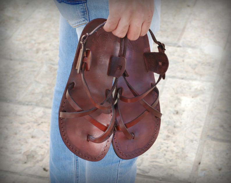 man wearing gladiator sandals