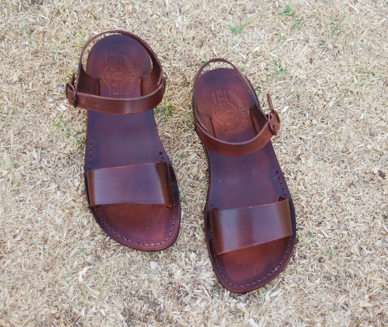 Man Sandal Leather Greek sandals, Brown Leather Sandals, Flat Sandals, Men Gladiator Sandals, Jesus Sandals