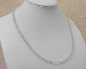 Edelsteinkette 47cm echte Aquamarin Halskette – 3,5-4mm facettierten Perlen Collier