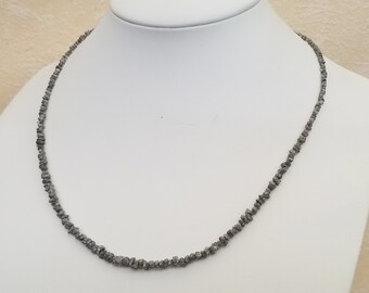 Gemstone necklace real diamond 44 cm necklace - 2-5 mm polished rough diamonds - necklace