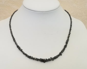Gemstone chain real diamond 40-42 cm necklace - 2-5 mm polished raw diamond - necklace