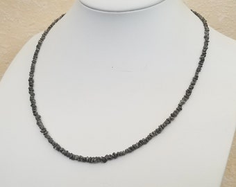 Gemstone necklace real diamond 45 cm necklace - 2-4 mm polished rough diamonds - necklace