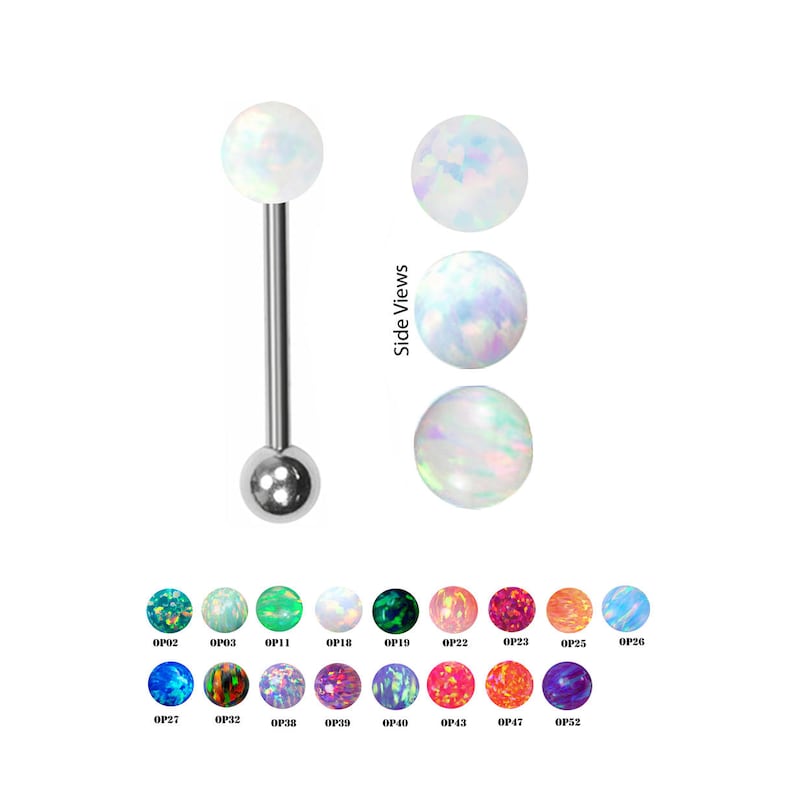 Pair of Red Hot Pink Sparkling synthetic fire Opal Carmine Nipple rings body Jewelry piercing bar barbell ring 14g gauge