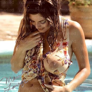Stunning Marilyn Lange Photo American Playboy Playmate Model Actress Studio Signed Autograph Reprint Photo ART PinUp 8x10 Collectible