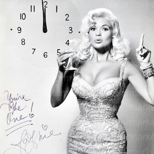 Jayne Mansfield Reprint Photo: Vintage Hollywood Glamour Autograph