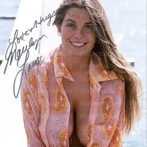 Stunning Marilyn Lange Photo American Playboy Playmate Model Actress Studio Signed Autograph Reprint Photo ART PinUp 8x10 Collectible