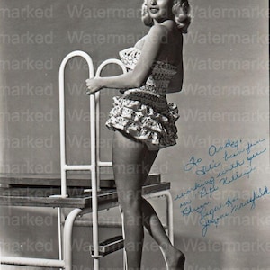 Jayne Mansfield Reprint Photo: Vintage Hollywood Glamour Autograph