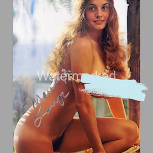 Stunning Marilyn Lange Photo American Playboy Playmate Model Actress Studio Signed Autograph Reprint Photo ART PinUp 8x12 Collectible