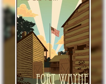 Fort Wayne - Old Fort 18"x24" print