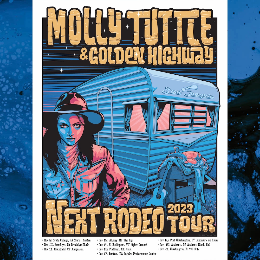 Molly Tuttle & Golden Highway Fall 2023 the Next Rodeo Tour Poster Etsy